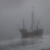 Ship called The Matthew in the fog.